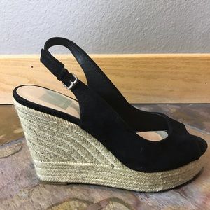Dolce Vita Black Suede Slingback Wedge Espadrilles, 8. Nordstrom, Bloomingdale’s
